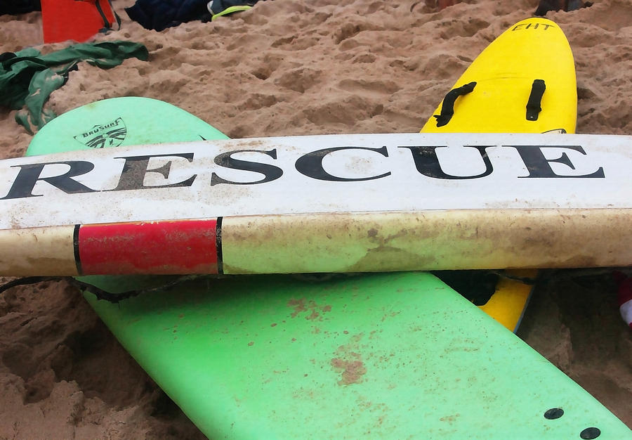 Montauk Rescue Boards Photograph by Art Block Collections