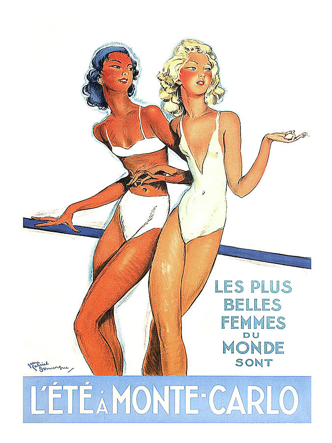 Monte Carlo, Women in swimsuits Painting by Long Shot