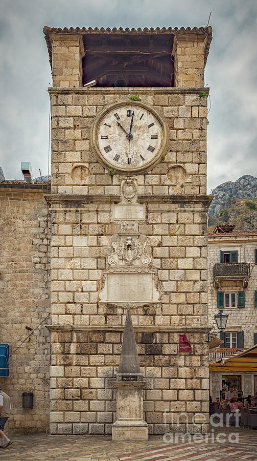 Montenegro Kotor Clock Tower Facade Photograph by Antony McAulay