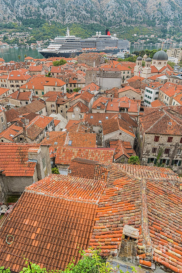Montenegro Kotor Rooftops Photograph by Antony McAulay