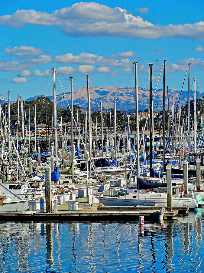 Monterey Bay Boats and Gabilans Photograph by Robert Meyers-Lussier