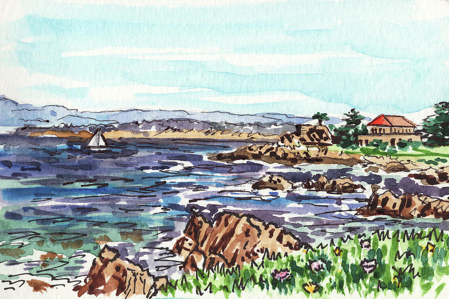 Monterey Pacific Ocean Shore Painting
