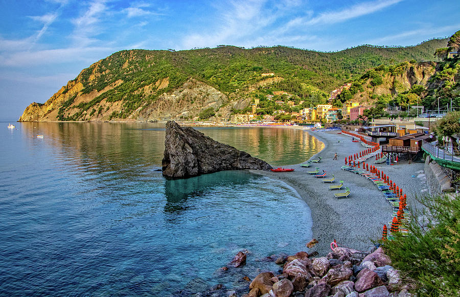 Monterosso Beach and Harbor Photograph by Carolyn Derstine