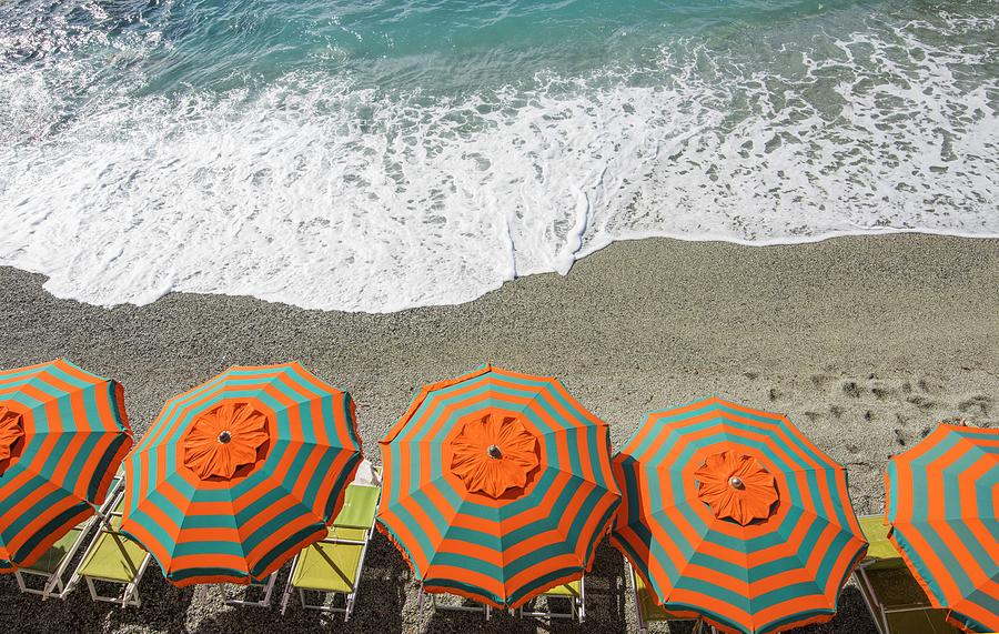 Monterosso Umbrellas Photograph