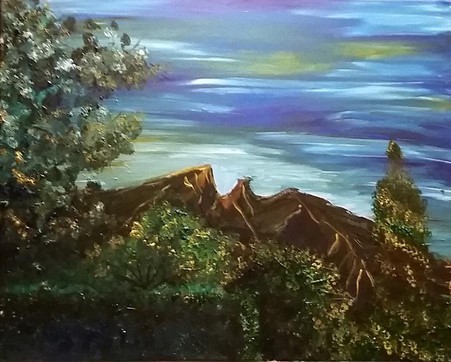 Mountain Painting - Monterrey de mis amores by Estella Mendez