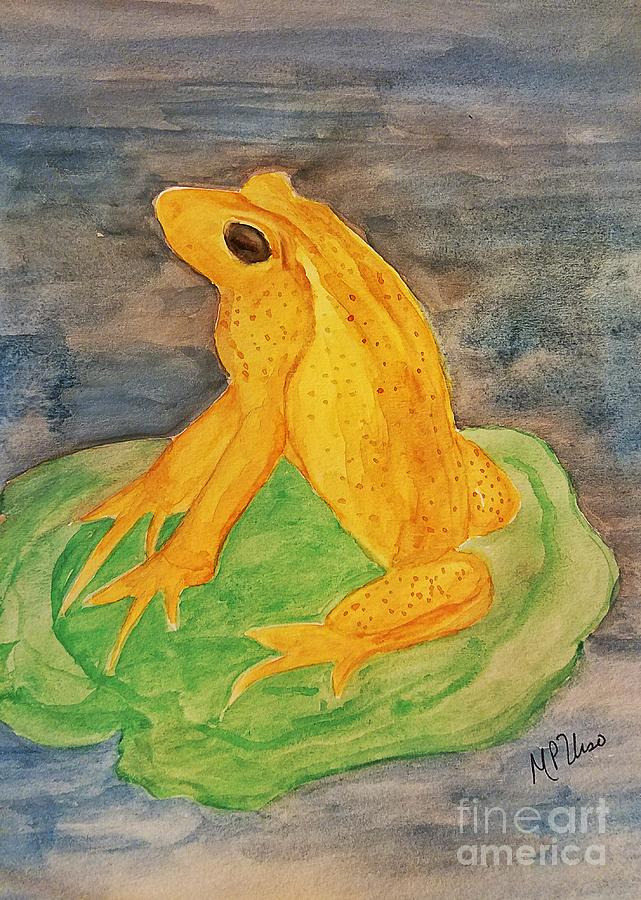 Monteverde Golden Frog Painting by Maria Urso