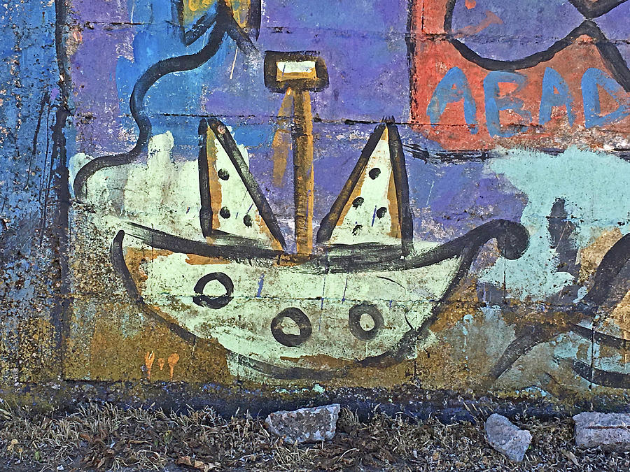 Boat Photograph - Montevideo Mural No. 80a-1 by Sandy Taylor