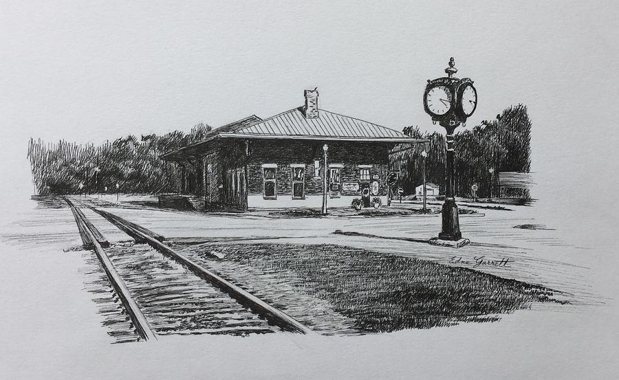 Montezuma Depot Drawing by Edna Garrett