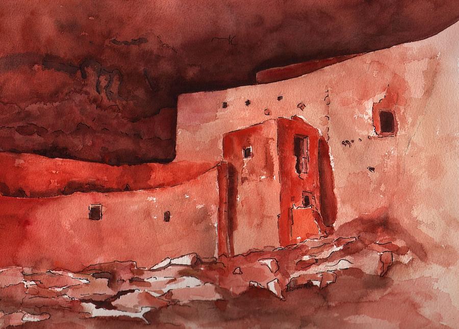Montezumas Castle Painting by Sharon Mick