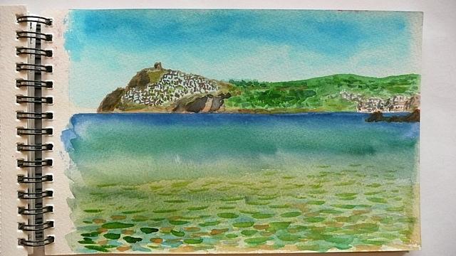 Beach Painting - Montgo des de Sant Marti dEmpuries by Xavier Florensa