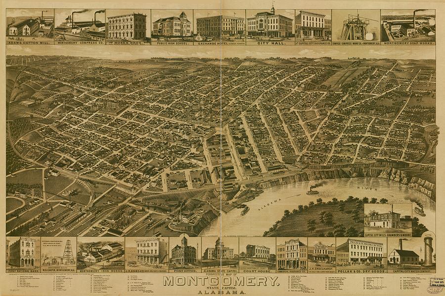 Montgomery Alabama 1887 Painting by Celestial Images