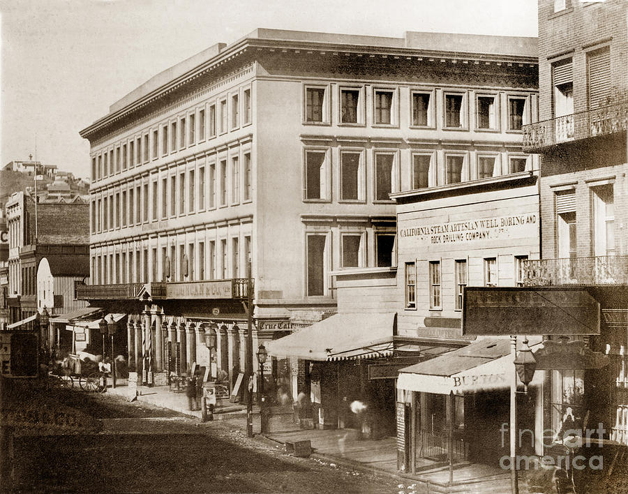San Francisco Photograph - Montgomery Block Montgomery Street Circa 1855 by Monterey County Historical Society