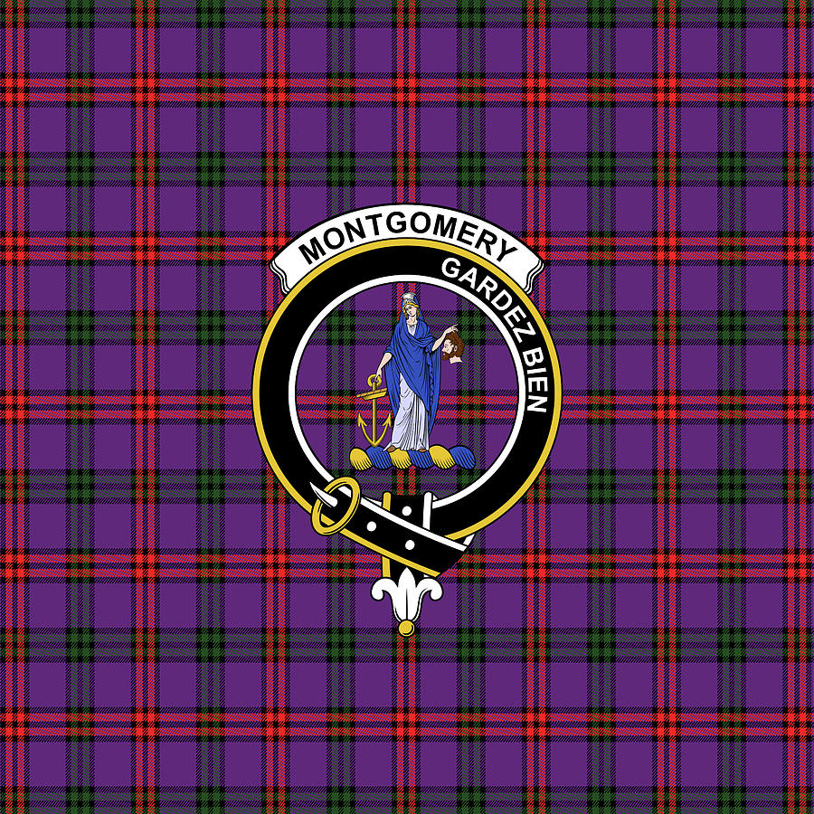 Montgomery Tartan Clan Badge Weekender Tote Bag K2 Mixed Media by Tram ...