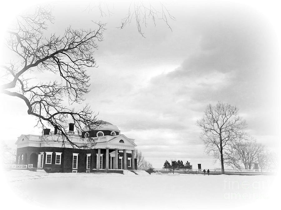 Monticello in Black and White Photograph by Jean Wright