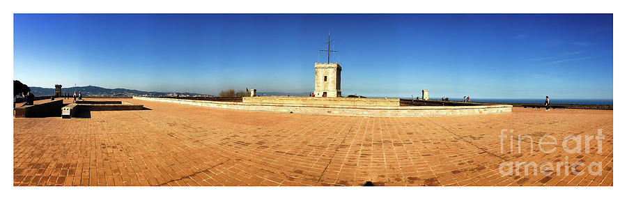 Montjuic Castle - Panoramic Photograph by Colleen Kammerer