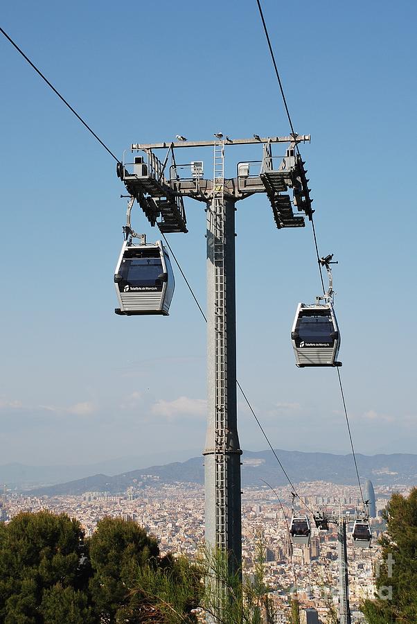 Montjuic hill cable cars in Barcelona Photograph by David Fowler