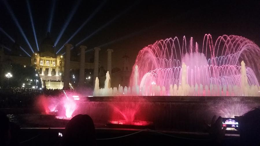 Barcelona Photograph - Montjuic Magic Fountain, Spain by Colleen Thul