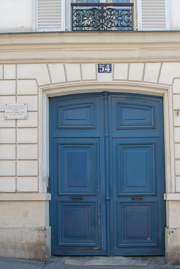 Montmarte Paris Blue Door  Digital Art by Carol Ailles