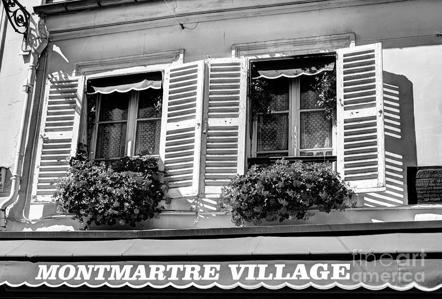 Montmartre In Paris BW Photograph by Mel Steinhauer