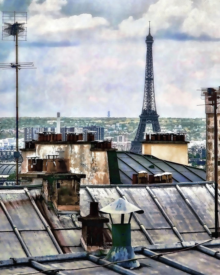 Montmartre Rooftop Photograph by Jim Hill