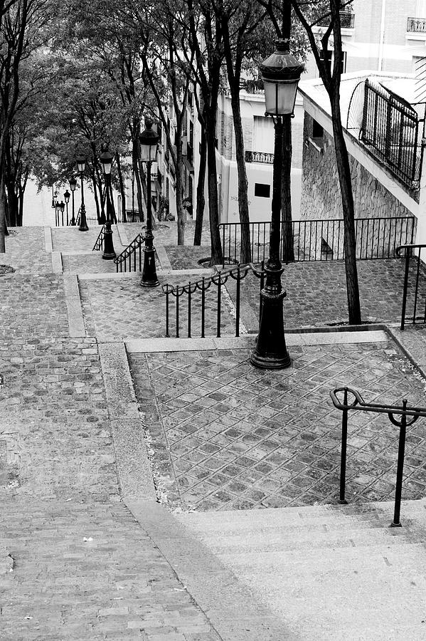 Paris Photograph - Montmartre stairway Paris by Pierre Leclerc Photography