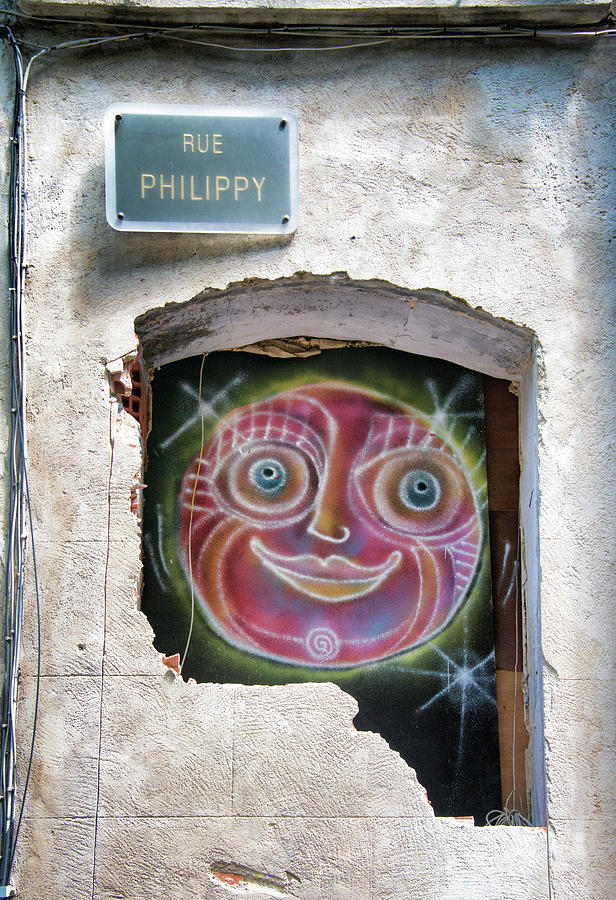 Montpellier Rue Philippy street art Photograph by Curt Rush