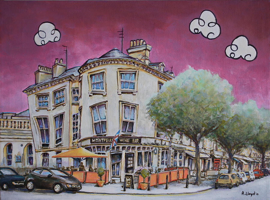 Montpellier Wine Bar Painting by Andy Lloyd - Fine Art America