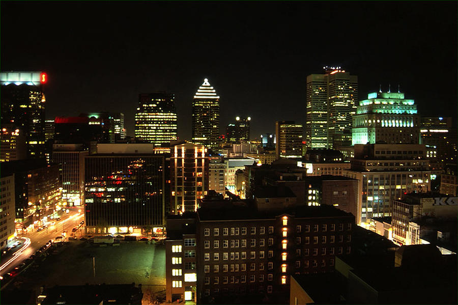 Montreal at night Photograph by Danielle Bedard