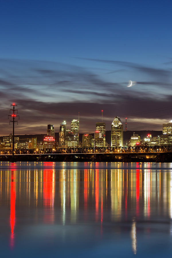 Montreal Cityscape Reflection Photograph by Mircea Costina Photography