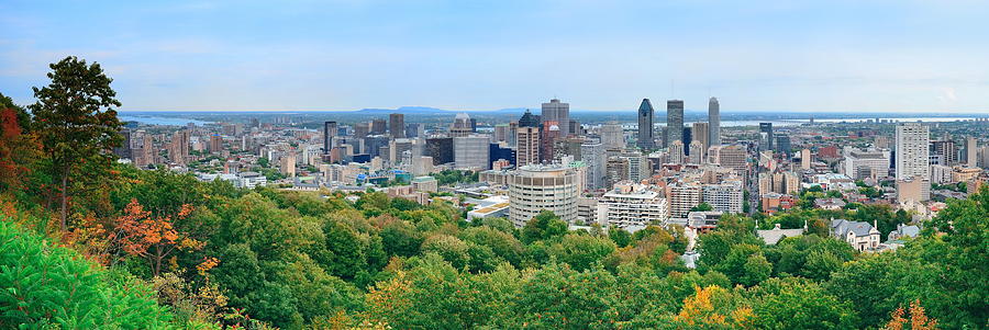 Montreal day view panorama Photograph by Songquan Deng