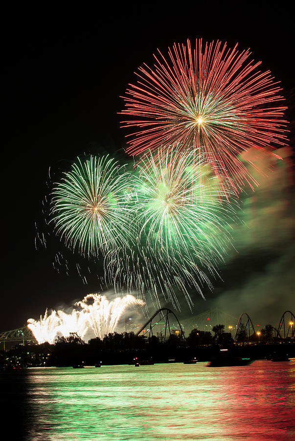 Montreal-fireworks Photograph by Mircea Costina Photography