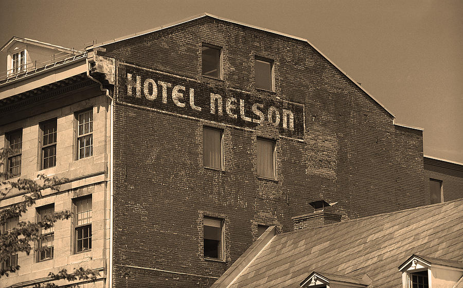 Montreal - Hotel Nelson Sepia Photograph by Frank Romeo