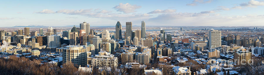 Montreal in winter panorama Photograph by Jane Rix