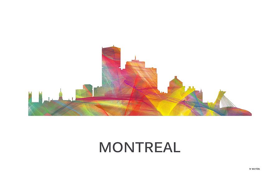 Skyline Digital Art - Montreal Que.Skyline by Marlene Watson