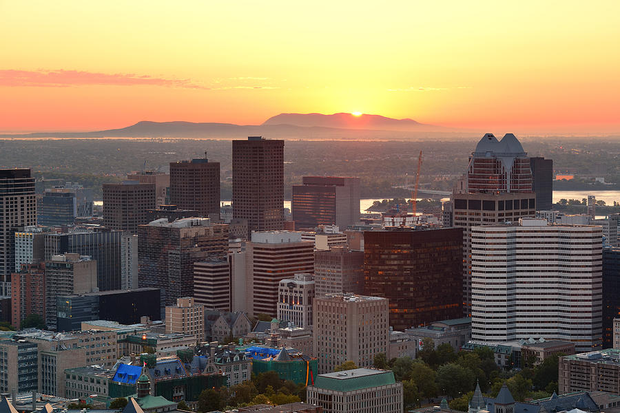 Montreal sunrise Photograph by Songquan Deng