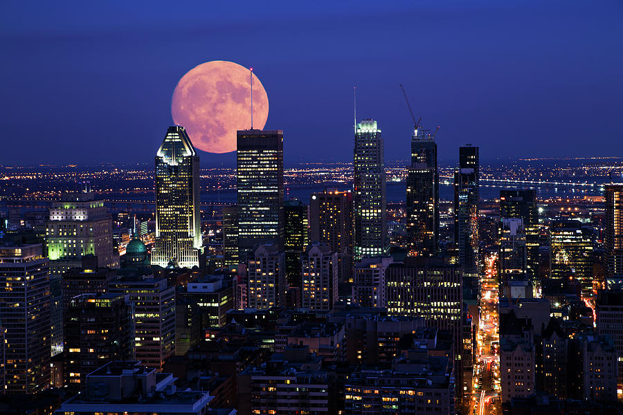 Montreal Supermoon Photograph by Mircea Costina Photography