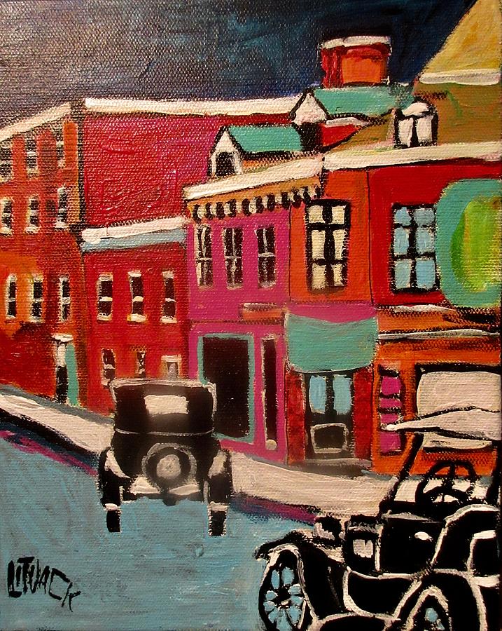 Montreal Then St. Viateur Street Painting by Michael Litvack