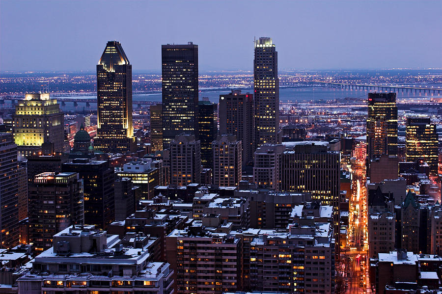 Montreal winter cityscape  Photograph by Pierre Leclerc Photography
