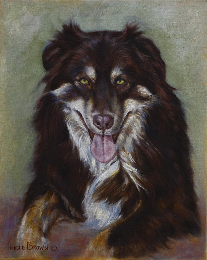 Monty Painting by Harvie Brown