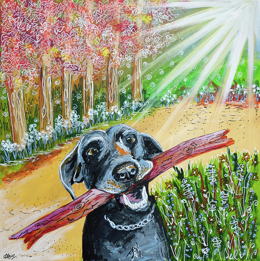 Monty the Dog Painting by Laura Hol