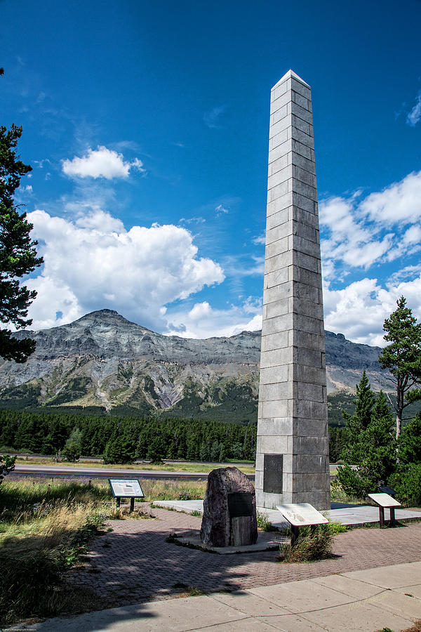 Glacier National Park Photograph - Monument at Marias Pass by Mick Anderson