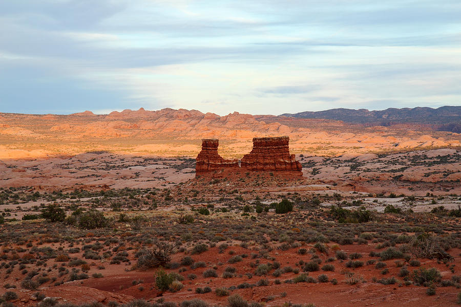 Monument at sunset in Arches National Park Photograph by Pierre Leclerc Photography