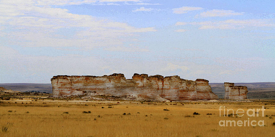 Landscape Photograph - Monument Rocks in Western Kansas by Catherine Sherman