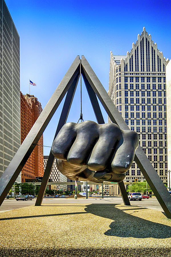 Monument to Joe Louis, Detroit Photograph by Chris Smith