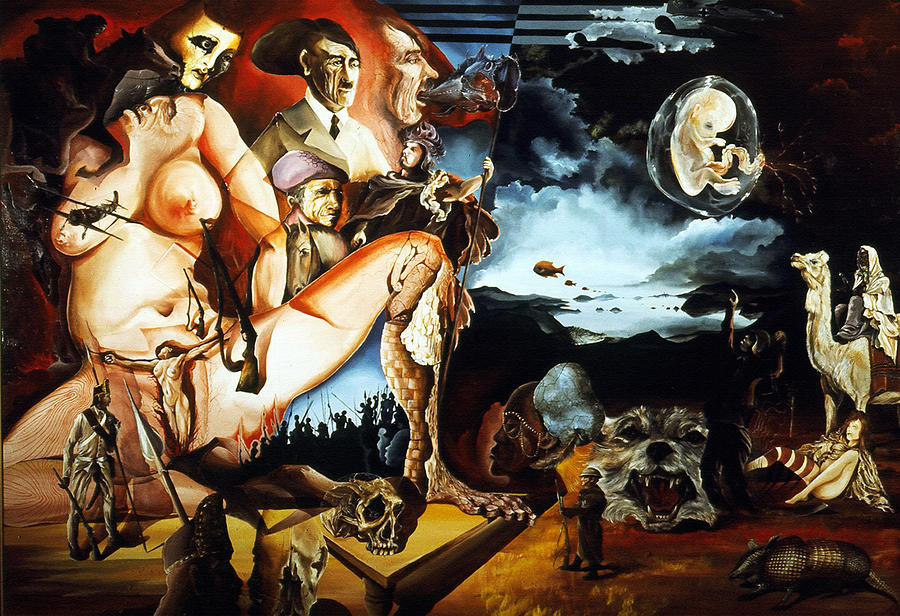Surrealism Painting - Monument To The Unborn War Hero by Otto Rapp