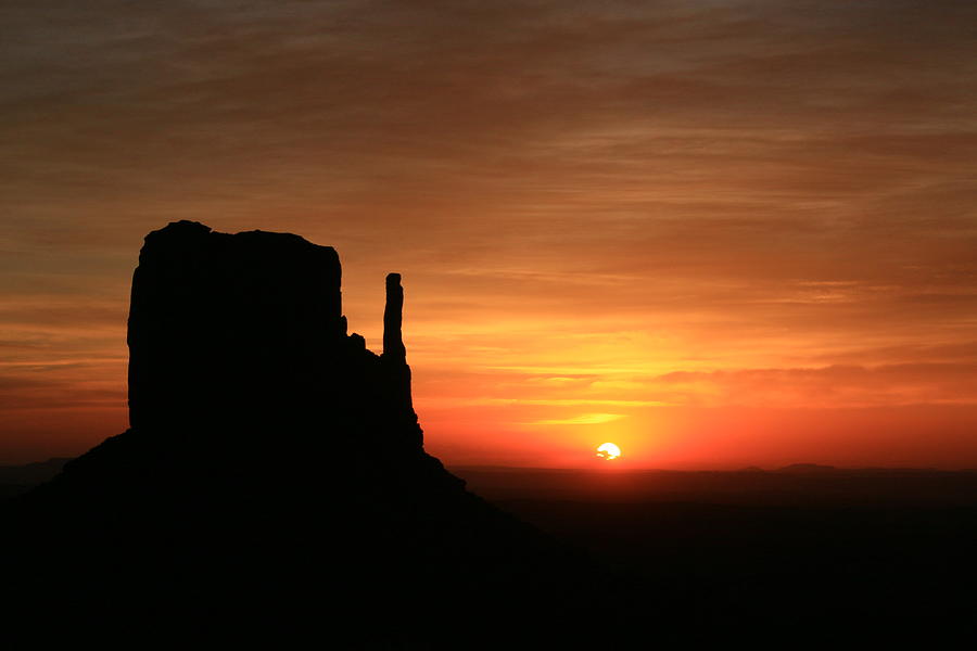 Monument Valley 32 - West Mitten Sunrise # 2 Photograph by Allen Beatty