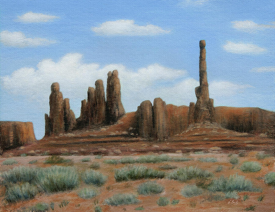 Monument Valley Architecture Painting by Gordon Beck