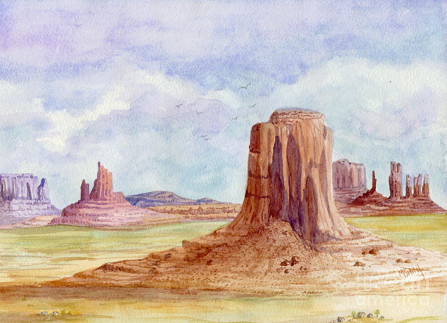 Monument Valley Artist Point Painting by Marilyn Smith
