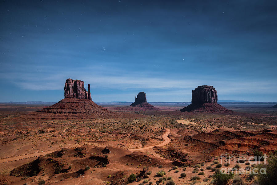 Monument Valley at Full Moon Photograph by JR Photography