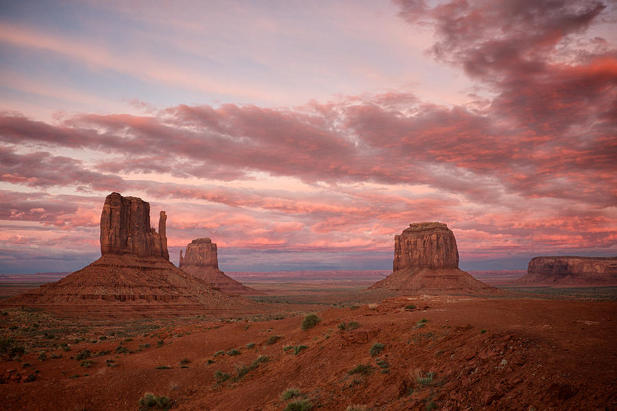 Monument Valley at Sunset Photograph by Mary Lee Dereske